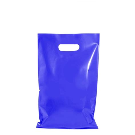 100 X Plastic Carry Bags Small Medium With Die Cut Handle Ldpe