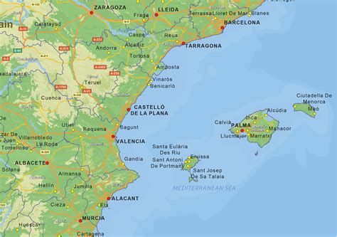 Find out where is spain located. Digital physical map of Spain 1465 | The World of Maps.com