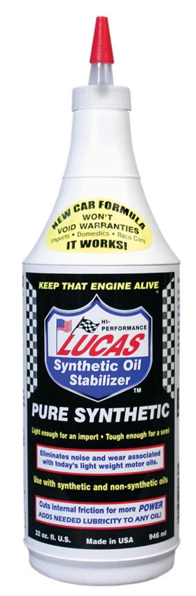 Treat your engine to a little r&r with lucas' oil stabilizer, guaranteed to improve oil performance and efficiency across the board! Lucas Heavy Duty Pure Synthetic Oil Stabilizer Oil ...