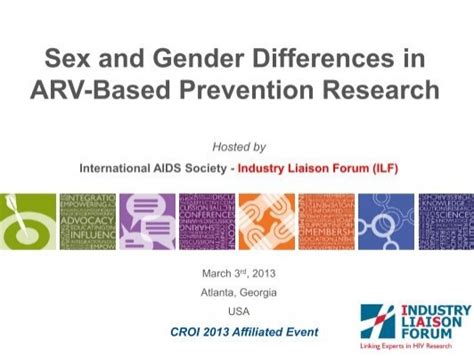 Sex And Gender Differences In Arv Based Prevention Research