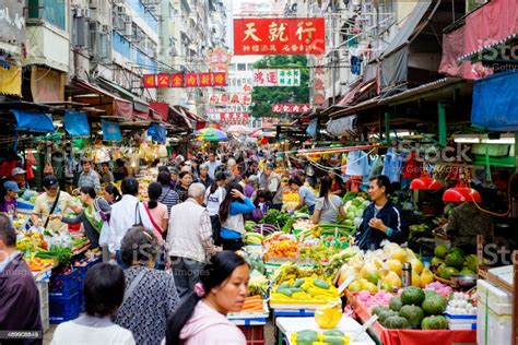 Pasar Jalanan Hong Kong Foto Stok Unduh Gambar Sekarang Pasar
