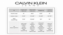 Calvin Klein Jeans Size Chart: Get the Perfect Fit – SizeChartly