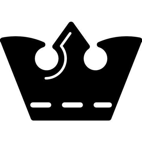 Royal Crown Silhouette With White Details Vector Svg Icon Svg Repo