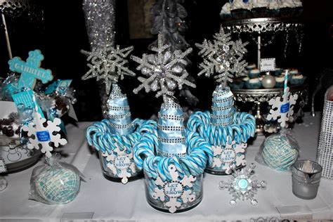 Let It Snow Candy Cane And Snowflake Display Winter Wonderland Party