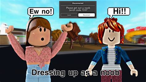 Dressing Up As A Noob And Playing Bloxburg Funny Youtube