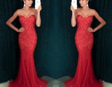 Sexy Sweetheart Prom Dresses Red Sequin Prom Dresses Mermaid Prom