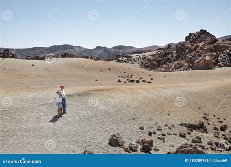 Senior Caucasian Couple Visiting The Unusual Sand Dunes At Minas De San