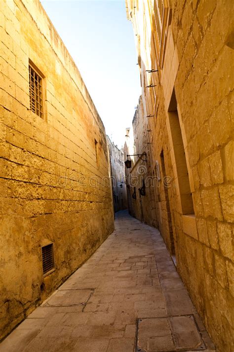 Narrow Street Of Mdina Malta Stock Photo Image Of Malta City 17841042