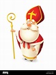 Saint Nicholas Nicolaus or Sinterklaas - happy cute isolated on white ...