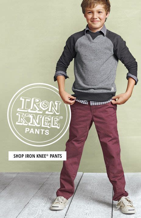 Boys Iron Knee Pants From Lands End Boys Fall Outfits Kids Outfits