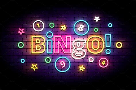 Bingo Neon Sign Textures ~ Creative Market