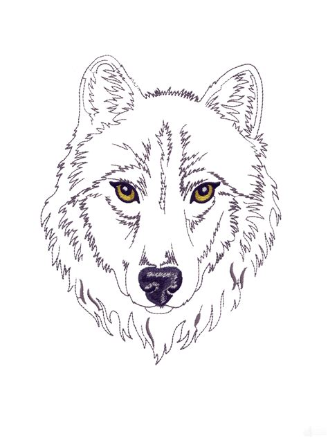 Wolf Outline Clip Art Library