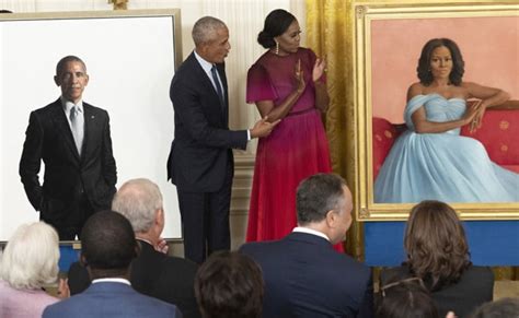 Barack Obama Michelle Obama Return To White House For Unveiling Of