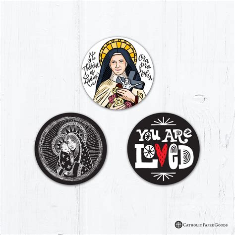 Set Of 3 Catholic Stickers 2 Vinyl Stickers St Thérèse Of Lisieux