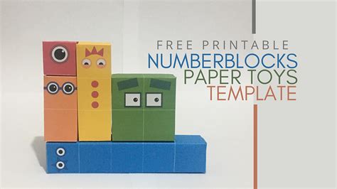 Numberblocks Free Printable Paper Toy Template