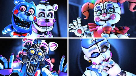 Every Fnaf Sister Location Animatronic In A Nutshell Youtube