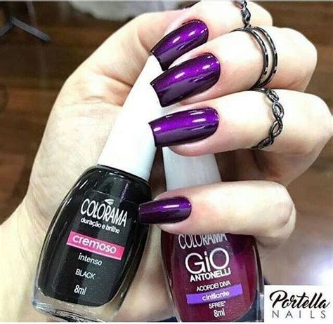 Pin De Bia Em Unhas Unhas Roxas Unhas Bonitas Unhas Coloridas