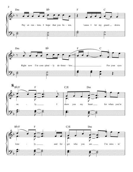 If I Could Fly By One Direction Digital Sheet Music For Easy Piano