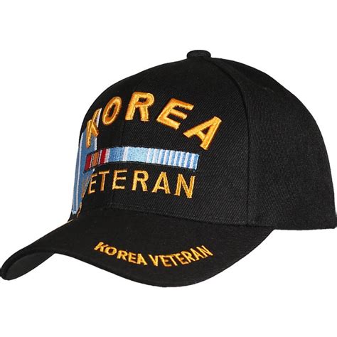 Korea Veteran Medal Hat Black Military Republic