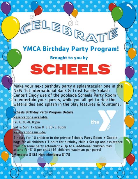 Ymca Birthday Party Cost Birthday Parties Capital District Ymca