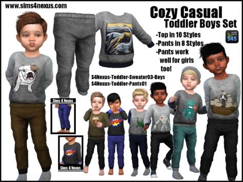 Cozy Casual Toddler Boys Set At Sims 4 Nexus Sims 4 Updates