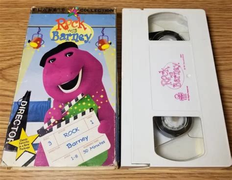 VINTAGE BARNEY Rock With Barney VHS Sing Along White Tape Tested PicClick