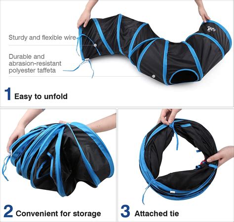 Buy Pawaboo Cat Toys Cat Tunnel Tube S Shaped Tunnels 25x97cm
