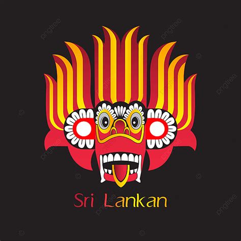 Sri Lanka Flag Vector Hd Png Images Sri Lankan Traditional Mask Sri
