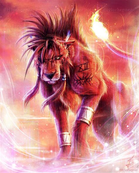 Red Xiii Painting Continuing My Ff7 Drawing Series Leading Up To