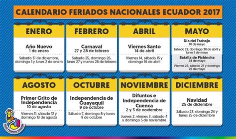 Calendario De Feriados Nacionales 2017 Vipladi Tour