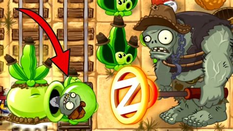 Plants Vs Zombies 2 Pea Pod Vs Wild West Gargantuar Gameplay Youtube
