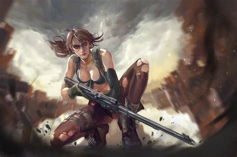 Wallpaper Women Anime Artwork Metal Gear Solid Mythology Quiet