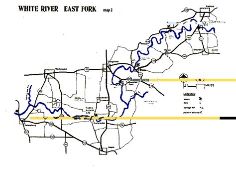 Map To East Fork Public Access Boat Launch Point On White