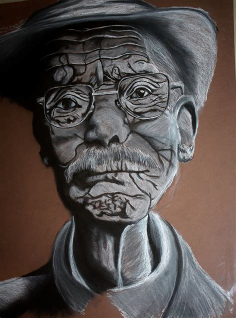 Old Man With Glasses Drawing By Elke And Isabel Matthäus Artmajeur