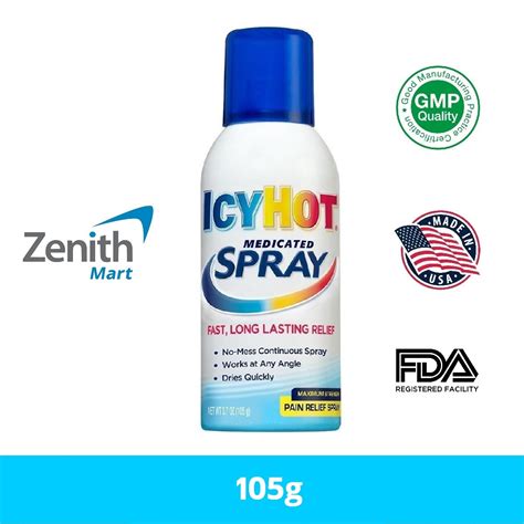 Icy Hot Maximum Strength Medicated Pain Relief Spray 37 Ounces