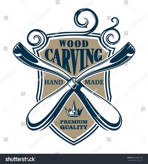 Stock Vektor „wood Carving Logo Bez Autorských Poplatků 339301730