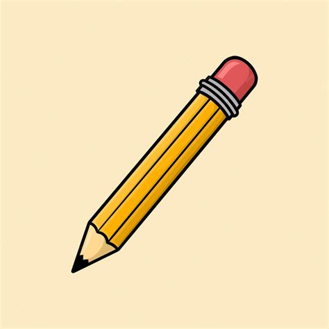 Premium Vector Pencil Cartoon Style Vector Illustration