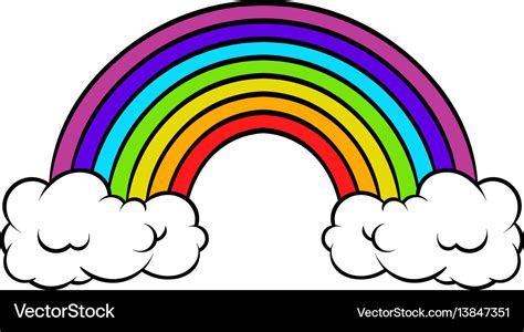 Rainbow Icon Icon Cartoon Royalty Free Vector Image