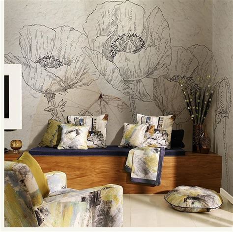 Hand Painted Wallpaper Mural Wallcovering Free Shipping Bvm Home