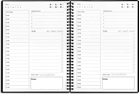 Undated Daily Planner To Do List Planner Hourly Planner Time