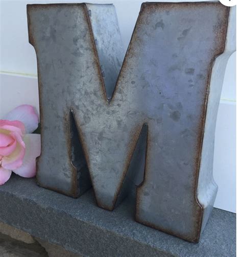 Metal Letters Wall Decor Wall Metal Letter Galvanized Etsy Metal