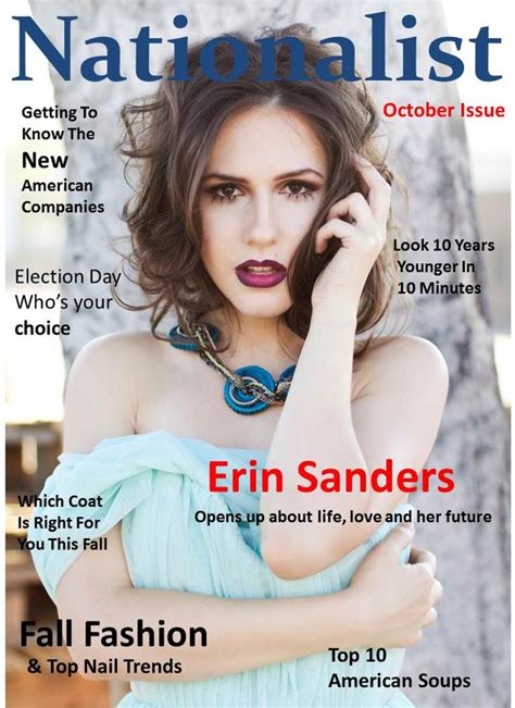 Rcn America Maine Erin Sanders Covers The Nationalist Magazine October Issue