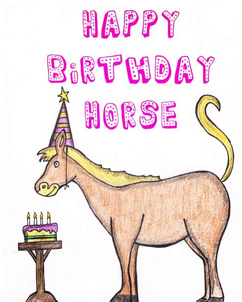 Happy Birthday Horse Greeting Card Artist T Gallery