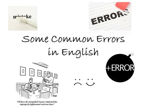Some Common Errors In English Part Ii Ppt