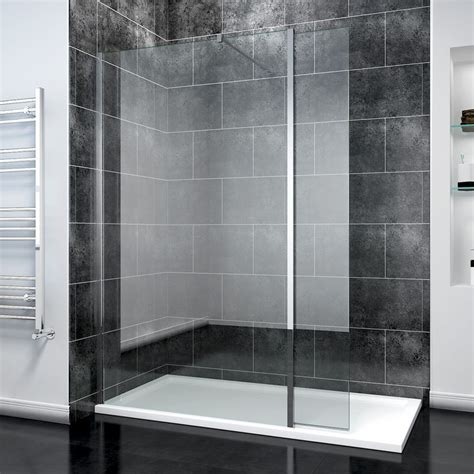 1200mm Walk In Wetroom Shower Enclosure 8mm Easy Clean Glass Screen