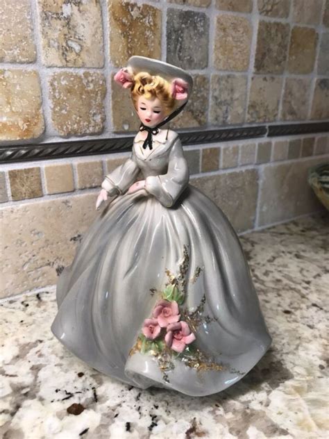 Vintage Josef Originals Lucy Ann Southern Belle Girl Figurine Foil