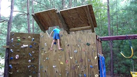 5 Year Old Climber On The New Overhang For The Backyard Climbing Wall
