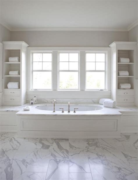 29 White Marble Bathroom Floor Tile Ideas And Pictures 2022