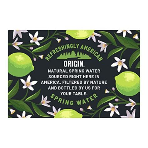 Origin Sparkling Lime Flavored Spring Water 12 Fl Oz Aluminum