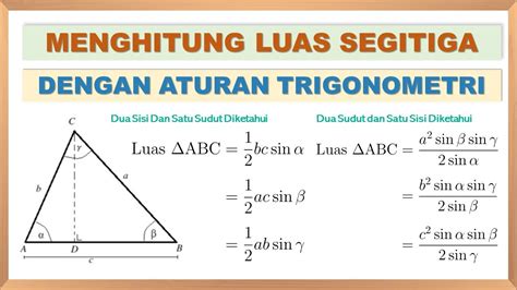 Rumus Luas Segitiga Trigonometri Beserta Contohnya Tips And Solution